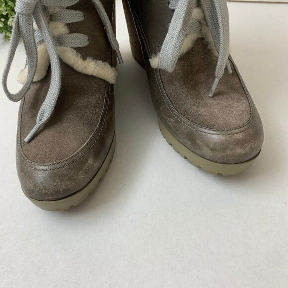 Cole Haan Henson Waterproof Wedge Bootie Gray - Picture 3 of 14